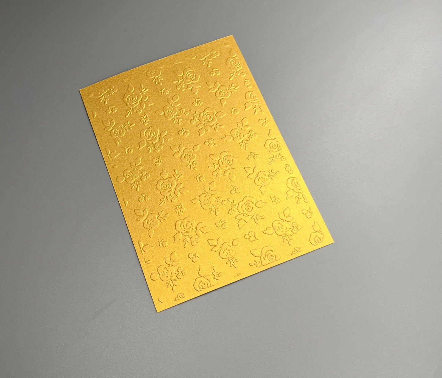 Embossed Rose Pearlised Paper Cards – Components for Handmade Cards (10.5 x 14.5cm)
