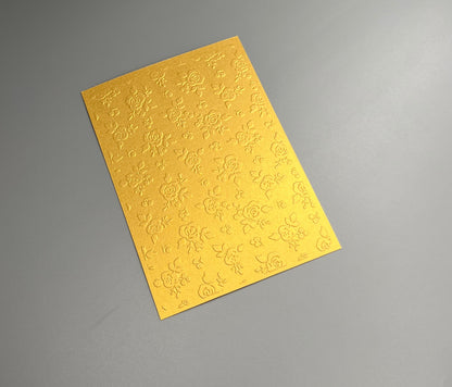 Embossed Rose Pearlised Paper Cards – Components for Handmade Cards (10.5 x 14.5cm)