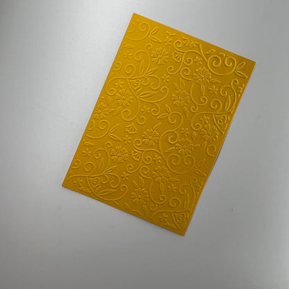 Embossed Flower Paper Cards – Components for Handmade Cards (10.5 x 14.5cm)