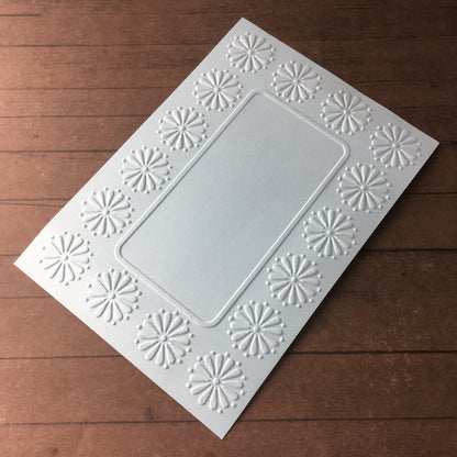 4 x Embossed Flower Paper Cards – Components for Handmade Cards (10.5 x 14.5cm) – Pack C