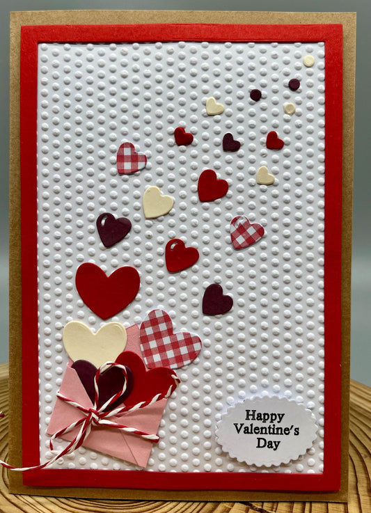 Valentine’s Day DIY Card Making Kit – Handmade Embossed Card & Envelope (5x7")