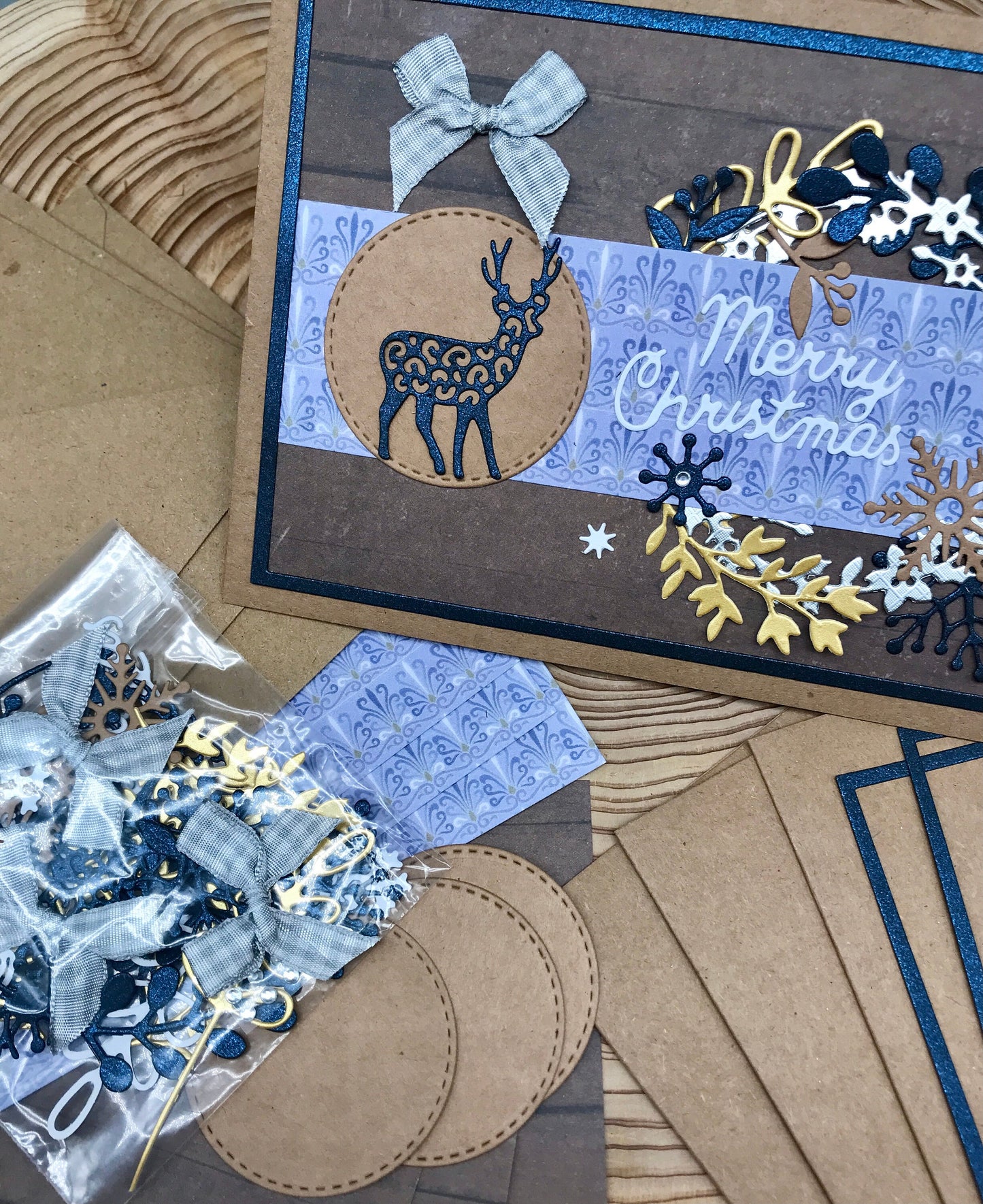 Luxury Christmas Card Making Kit – Handmade Holiday Cards with Envelopes (5x7")