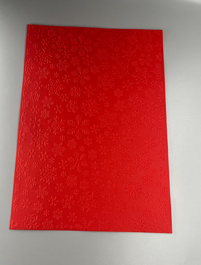 Embossed Snowflake Paper Cards – Components for Handmade Cards (Multiple Colours & Sizes)
