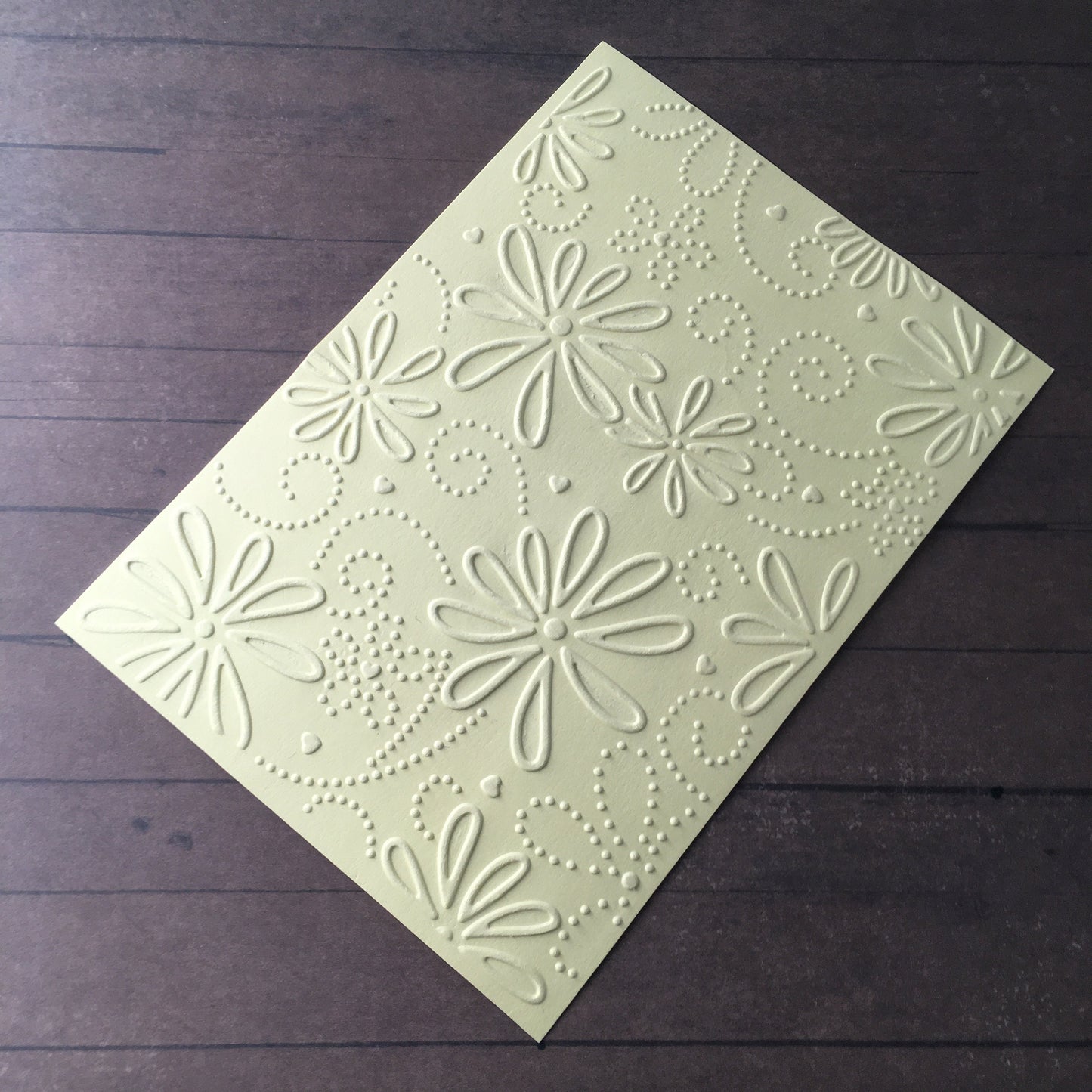 4 x Embossed Flower Paper Cards – Components for Handmade Cards (10.5 x 14.5cm) – Pack D
